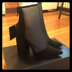 Forever 21 Mesh Ankle Booties